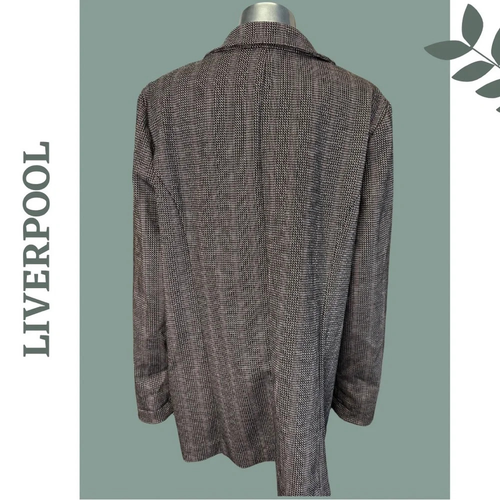 Liverpool LM1210CA71 Boyfriend Blazer with Princess Dart Brown  Size Extra Large - Picture 6 of 11